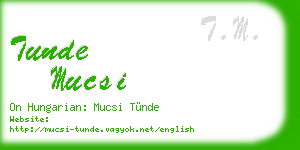 tunde mucsi business card
